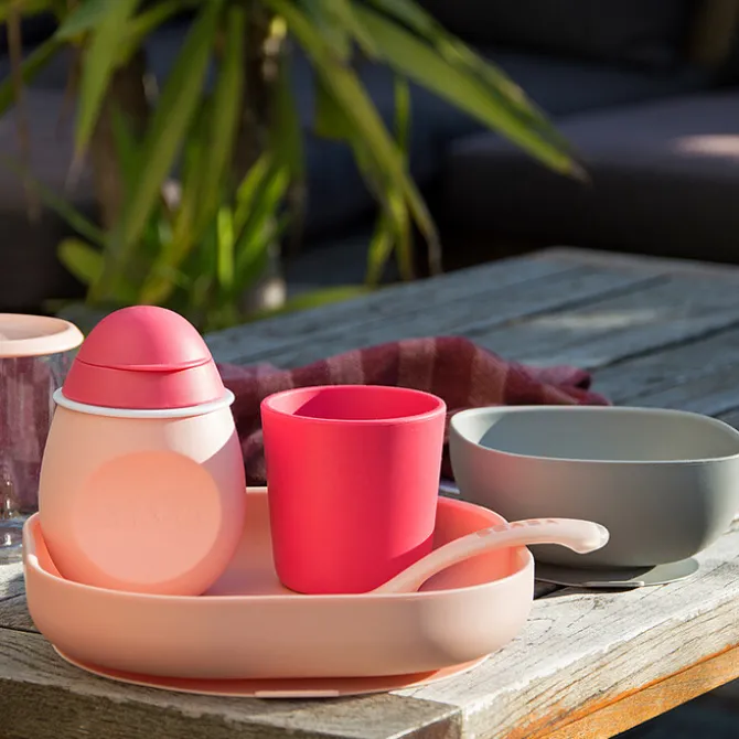 BÉABA Set de Vaisselle 4 Pièces - Pink