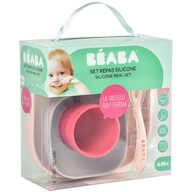 BÉABA Set de Vaisselle 4 Pièces - Pink