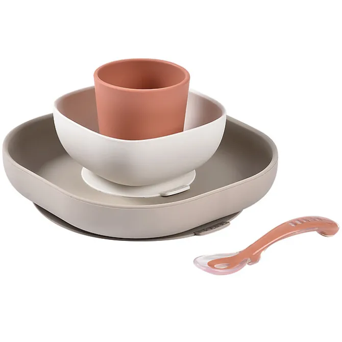 BÉABA Set de Vaisselle 4 Pièces - Terracotta