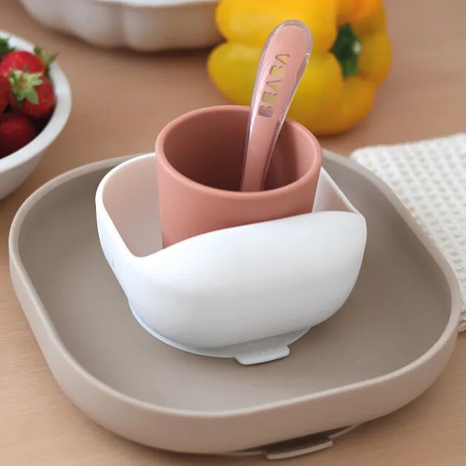 BÉABA Set de Vaisselle 4 Pièces - Terracotta