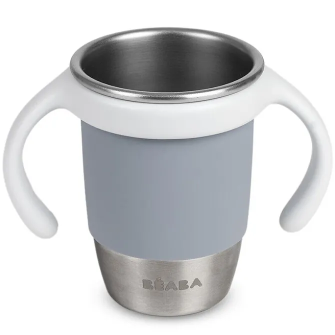 BÉABA Tasse d'Apprentissage Inox Click & Drink - Pebble