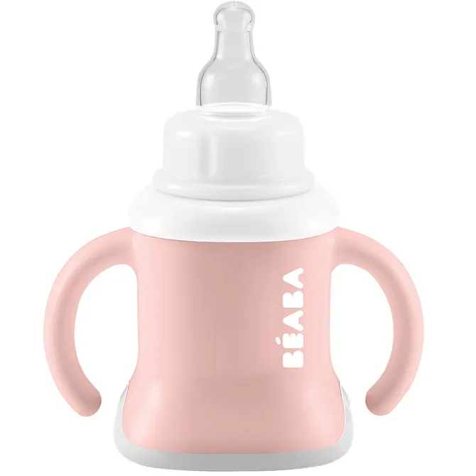 BÉABA Tasse Evoluclip 3-en-1 Old Pink - 150 ml