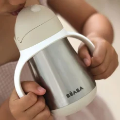 BÉABA Tasse Paille Inox Clay Earth - 250 ml