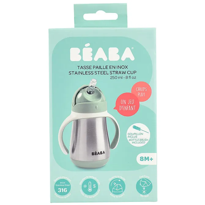 BÉABA Tasse Paille Inox Sage Green - 250 ml