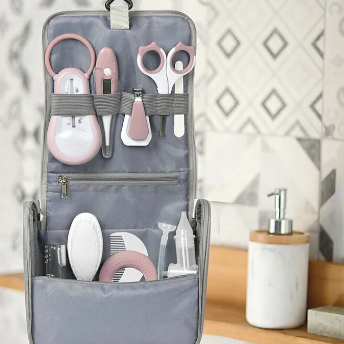 BÉABA Trousse de Toilette Nomade 10 Accessoires - Old Pink
