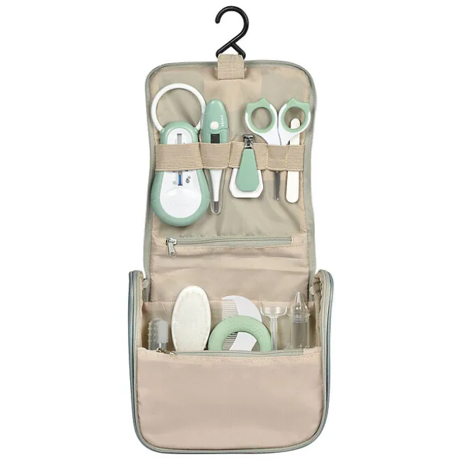 BÉABA Trousse de Toilette Nomade 10 Accessoires - Sage Green