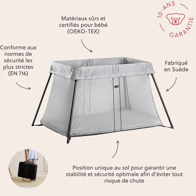 BabyBjörn Lit Parapluie Light - Argent