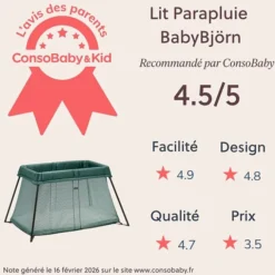 BabyBjörn Lit Parapluie Light - Vert Foncé