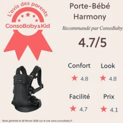 BabyBjörn Porte-bébé Harmony 3D Mesh - Noir