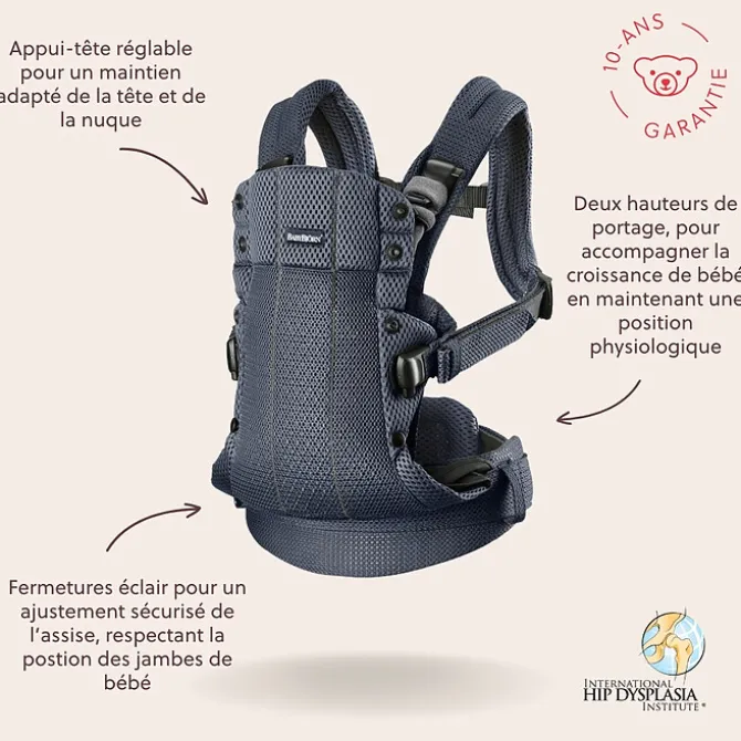 BabyBjörn Porte-bébé Harmony 3D Mesh - Anthracite