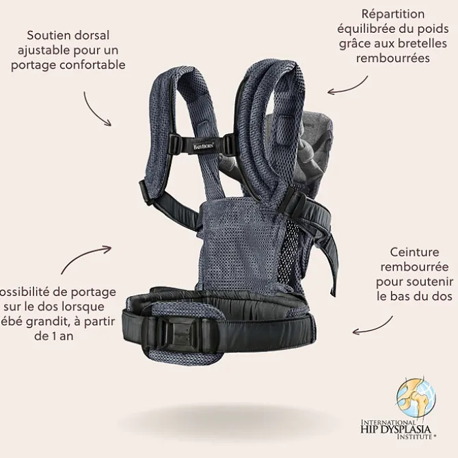 BabyBjörn Porte-bébé Harmony 3D Mesh - Anthracite