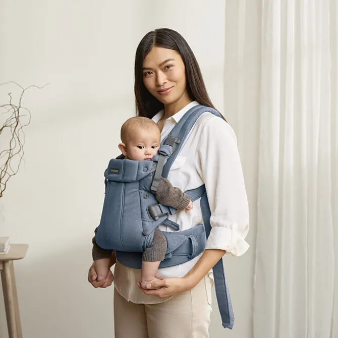 BabyBjörn Porte-bébé Harmony Tissé Chiné - Bleu