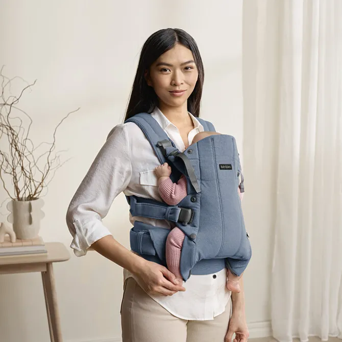 BabyBjörn Porte-bébé Harmony Tissé Chiné - Bleu