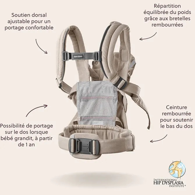 BabyBjörn Porte-bébé Harmony Tissé Chiné - Beige Clair