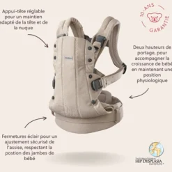 BabyBjörn Porte-bébé Harmony Tissé Chiné - Beige Clair