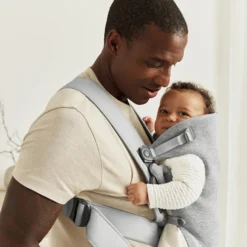 BabyBjörn Porte-bébé Mini 3D Jersey - Gris Clair