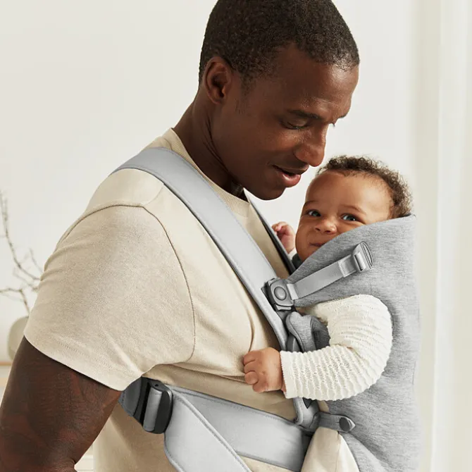 BabyBjörn Porte-bébé Mini 3D Jersey - Gris Clair
