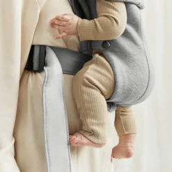 BabyBjörn Porte-bébé Mini 3D Jersey - Gris Clair