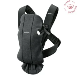 BabyBjörn Porte-bébé Mini 3D Jersey - Gris Charbon