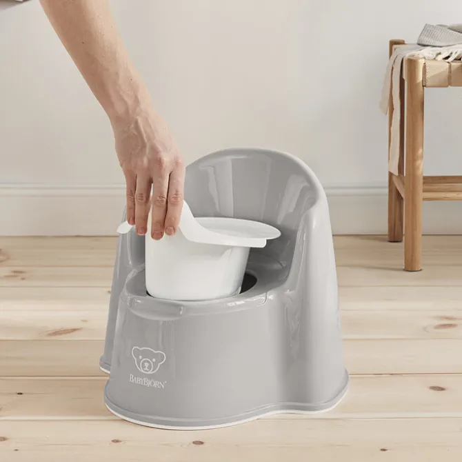 BabyBjörn Pot Fauteuil - Gris et Blanc