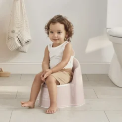BabyBjörn Pot Fauteuil - Rose Pastel et Blanc