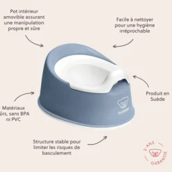 BabyBjörn Pot Smart - Bleu Profond et Blanc