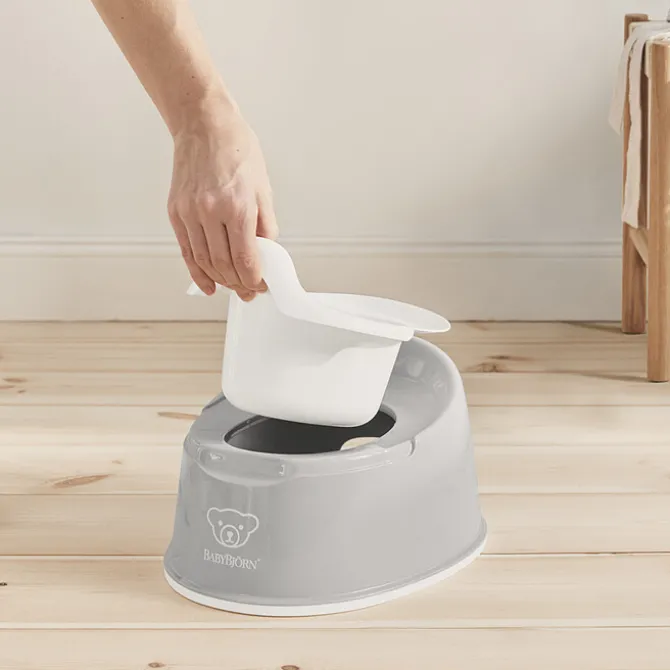 BabyBjörn Pot Smart - Gris et Blanc