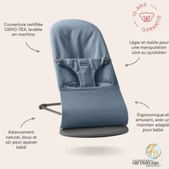BabyBjörn Transat Bliss Tissé Chiné - Bleu