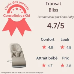 BabyBjörn Transat Bliss Tissé Chiné - Beige Clair