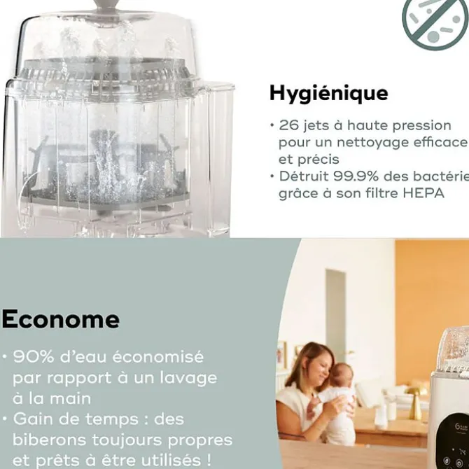 Babymoov Lave Biberon et Stérilisateur NutriWash