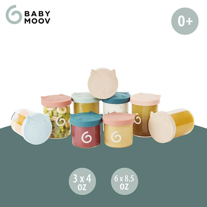 Babymoov Lot de 9 ISY BOWLS en Verre 120 et 250 ml - Multicolore
