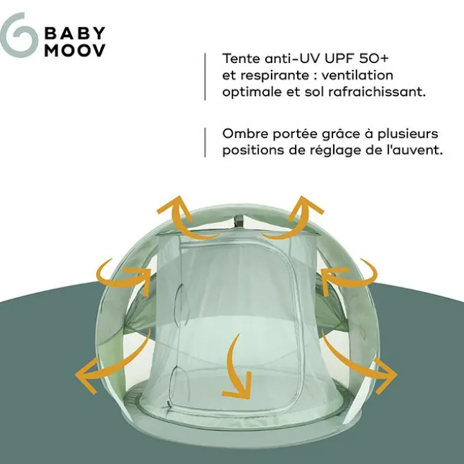 Babymoov Tente Anti-UV Rafraichissante Moov & Protect - Green Lagoon