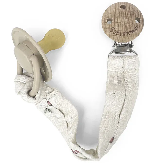 Babyshower Attache Tétine Wood - Cherries