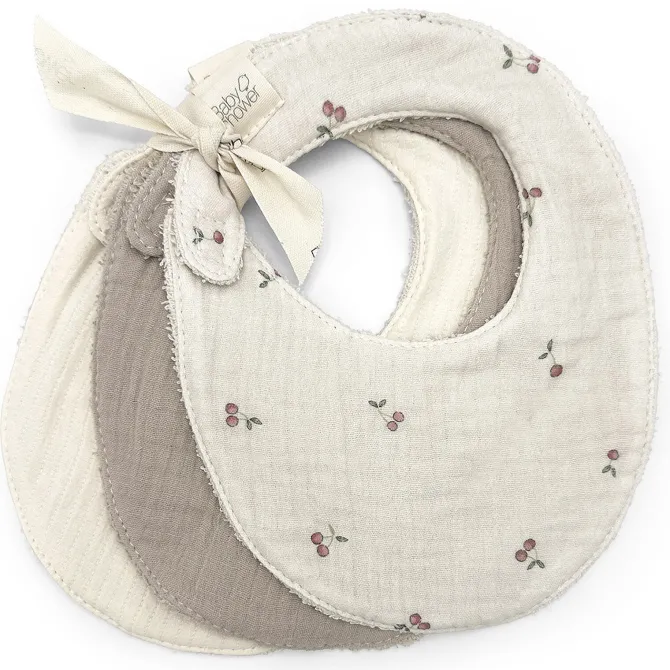 Babyshower Lot de 3 Bavoirs - Cherries