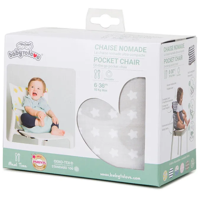 BabyToLove Chaise Nomade - White Stars