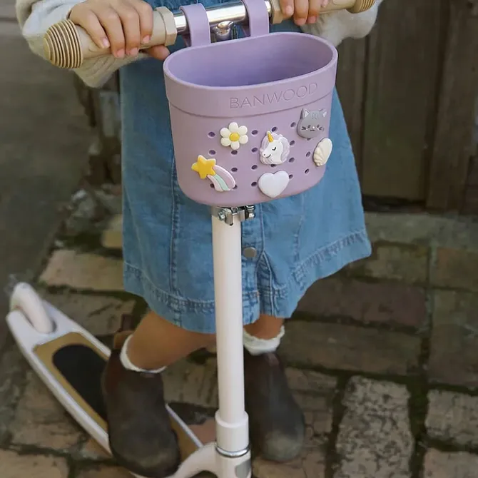 Banwood Panier Pin & Ride pour Vélo ou Trottinette - Lavender