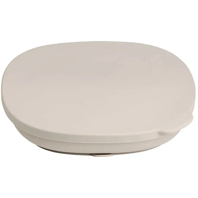 b.box for kids Assiette Compartimentée à Ventouse et Couvercle - Latte