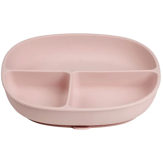 b.box for kids Assiette Compartimentée à Ventouse et Couvercle - Blush