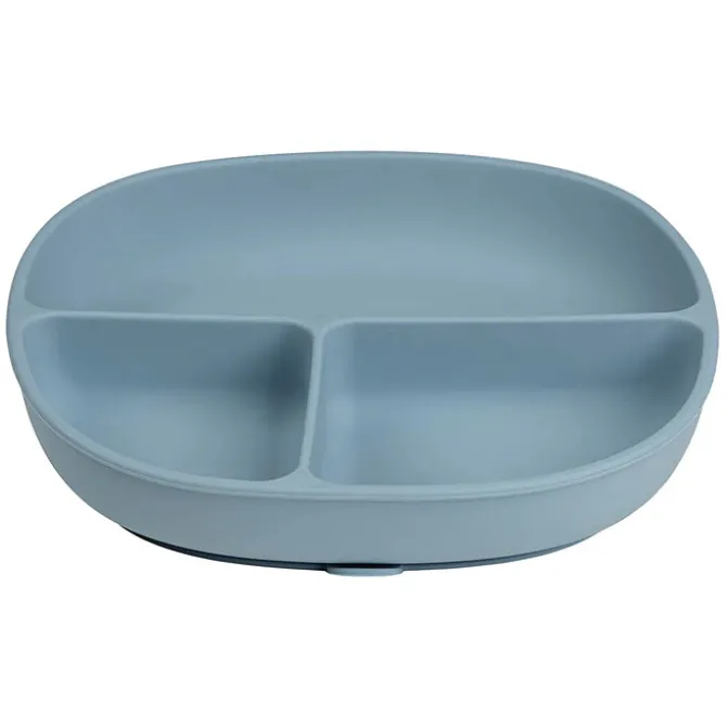 b.box for kids Assiette Compartimentée à Ventouse et Couvercle - Ocean