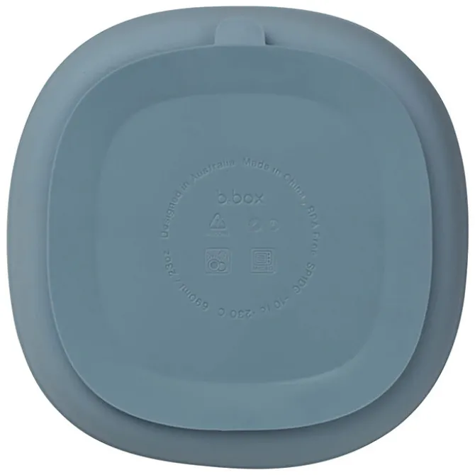 b.box for kids Assiette Compartimentée à Ventouse et Couvercle - Ocean
