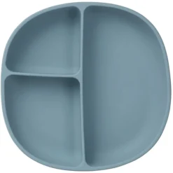 b.box for kids Assiette Compartimentée à Ventouse et Couvercle - Ocean