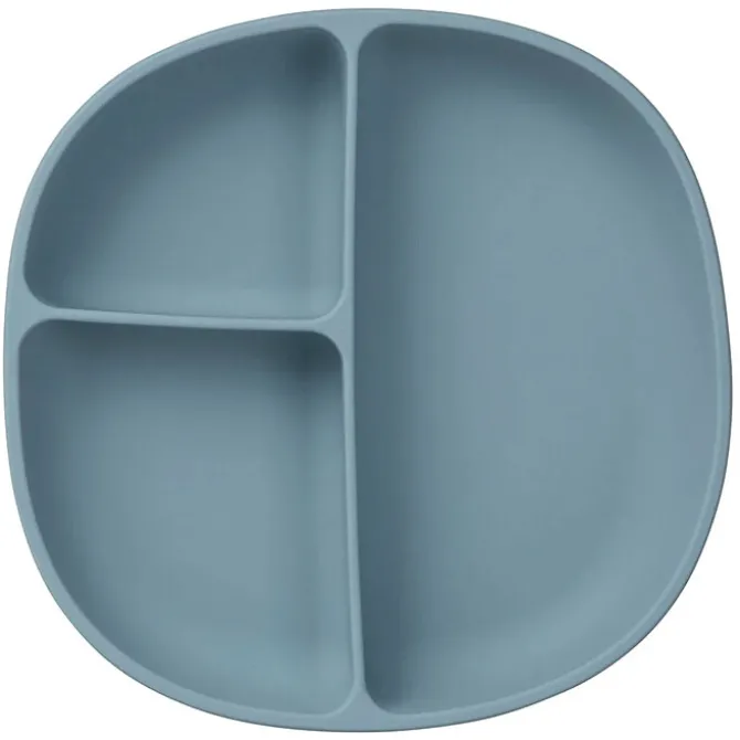 b.box for kids Assiette Compartimentée à Ventouse et Couvercle - Ocean