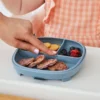 b.box for kids Assiette Compartimentée à Ventouse 2-en-1 - Latte