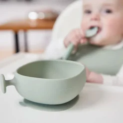 b.box for kids Bol à Ventouse et Couvercle - Sage