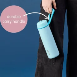 b.box for kids Gourde Isotherme avec Paille Flip Top Olive - 690 ml