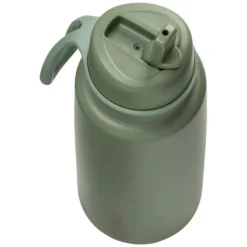 b.box for kids Gourde Isotherme avec Paille Flip Top Olive - 1 l