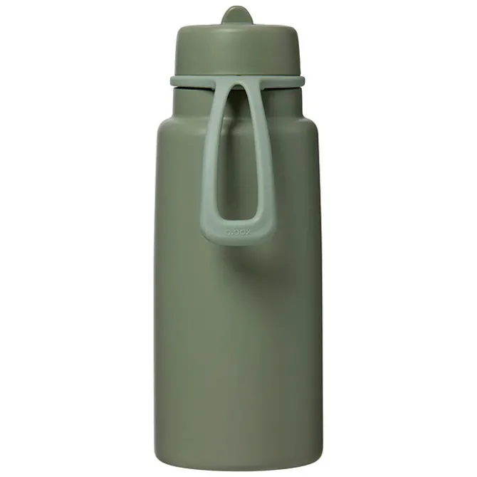 b.box for kids Gourde Isotherme avec Paille Flip Top Olive - 1 l