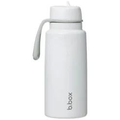 b.box for kids Gourde Isotherme avec Paille Flip Top White Out - 1 l