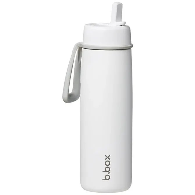 b.box for kids Gourde Isotherme avec Paille Flip Top White Out - 690 ml