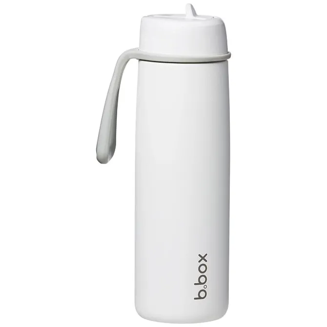 b.box for kids Gourde Isotherme avec Paille Flip Top White Out - 690 ml